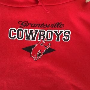 Red Grantsville Cowboys Hoodie